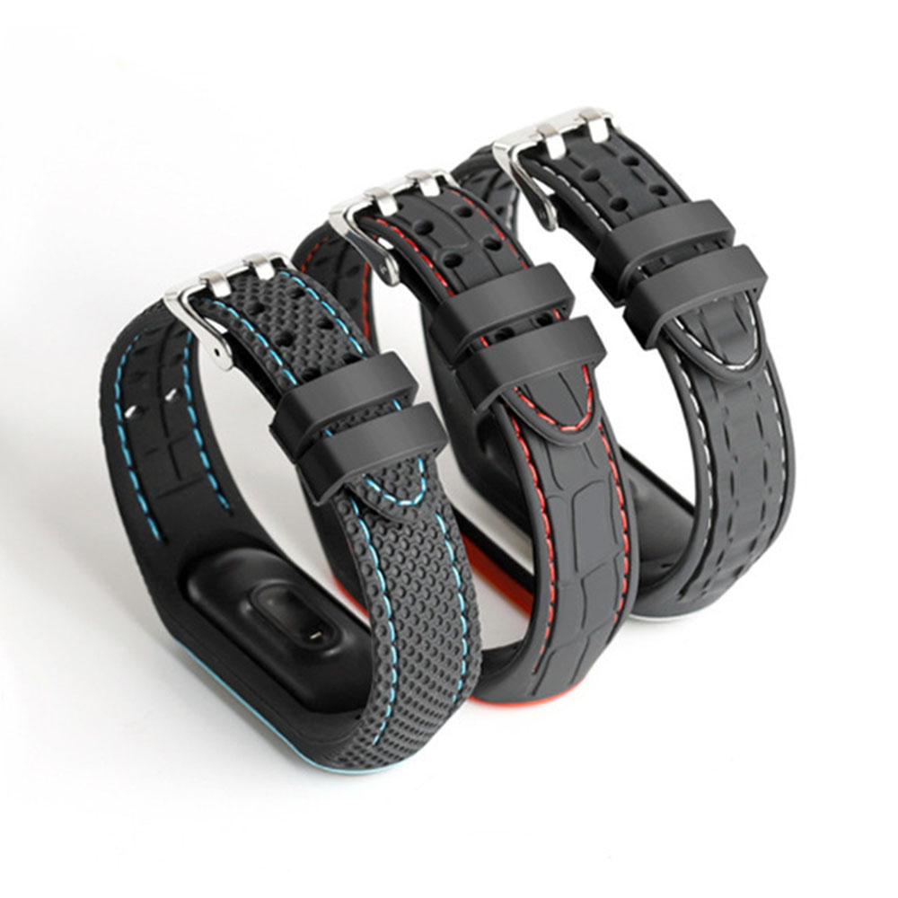 Ремешок силиконовый для смарт-часов Xiaomi Mi Band 3/4, сменный Браслет для Mi Band 5