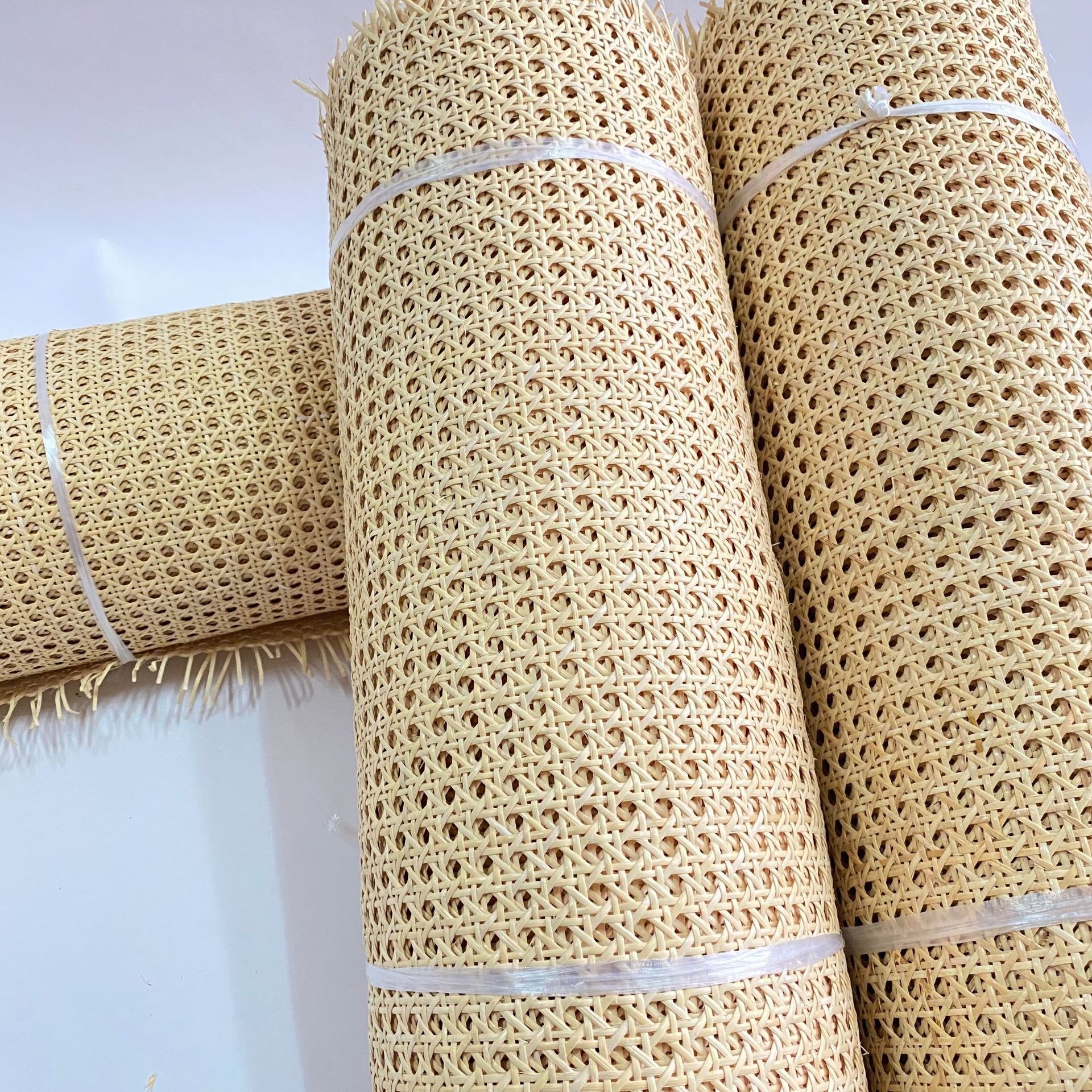 wholesale rattan cane webbing roll natural mesh furniture pvc rattan webbing