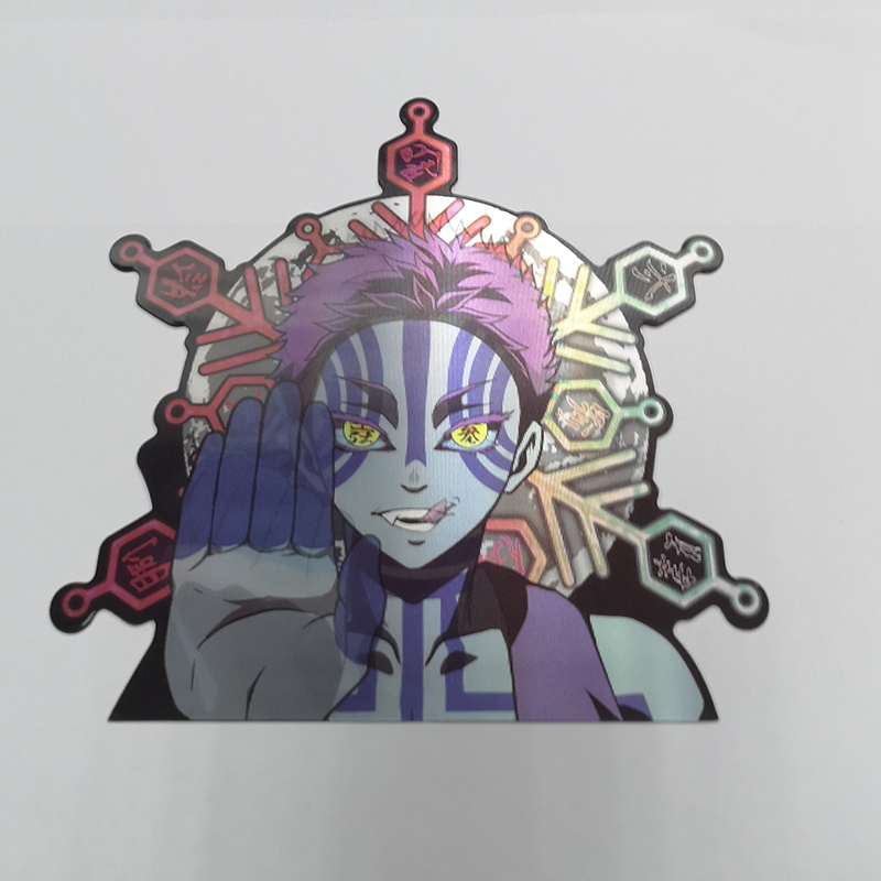 Custom printing window car decoration morph 3D flipping motion anime adhesive lenticular printing lenticular car sticker