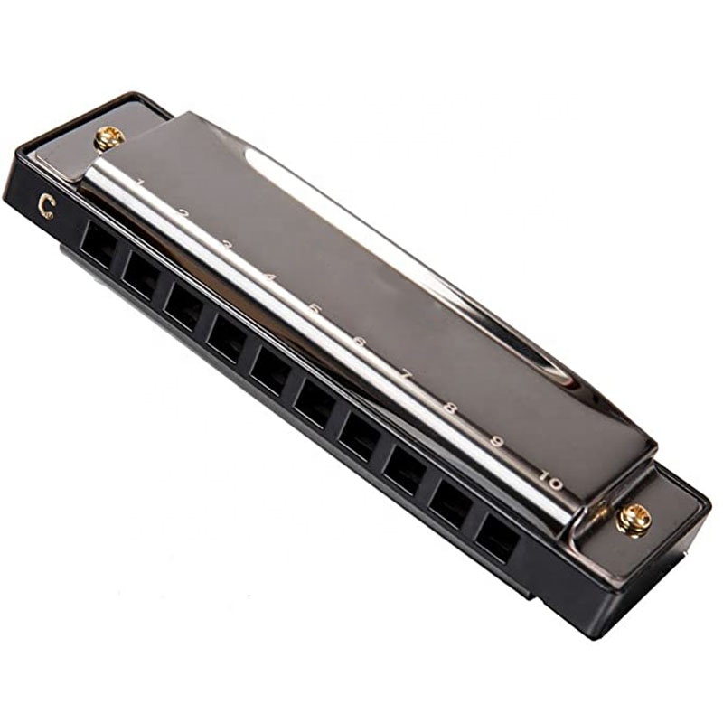 High quality custom logo 10 holes silver Professional Children Musical Toys harmonica mouth organ for children gifts