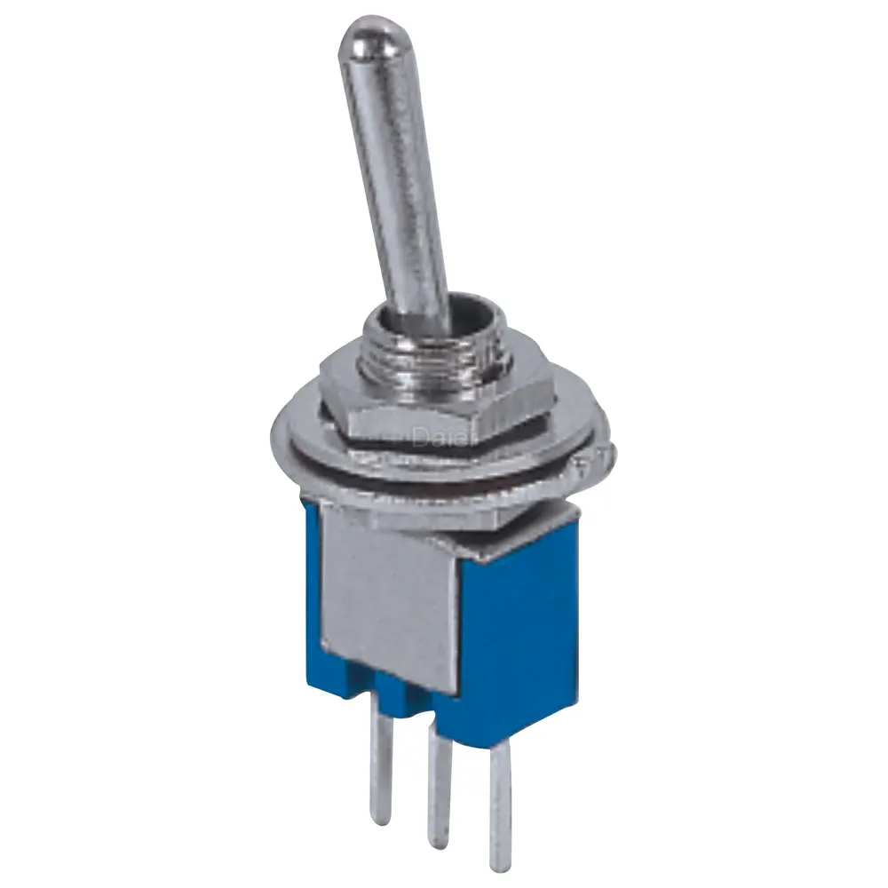 DaierTek SMTS-102-A2  3Pin 3P Standard Handle ON-ON SPDT 3A 125VAC Sub-Miniature Toggle Switch with 3 PCB Terminals