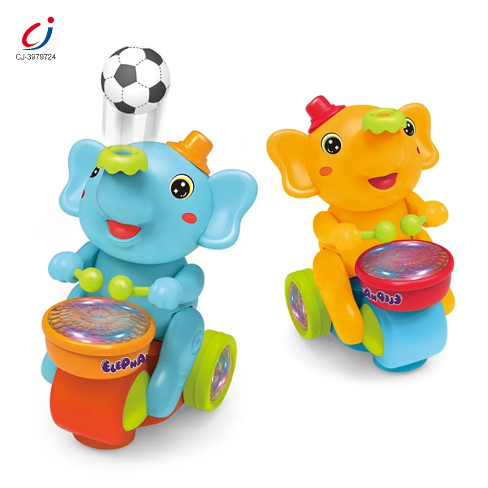 Chengji universal wheel electric blowing ball elephant light up suspended ball battery operated musical elephant toy for kids