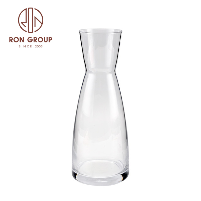 New clear long bottle shape irregular glass wine cup on sale