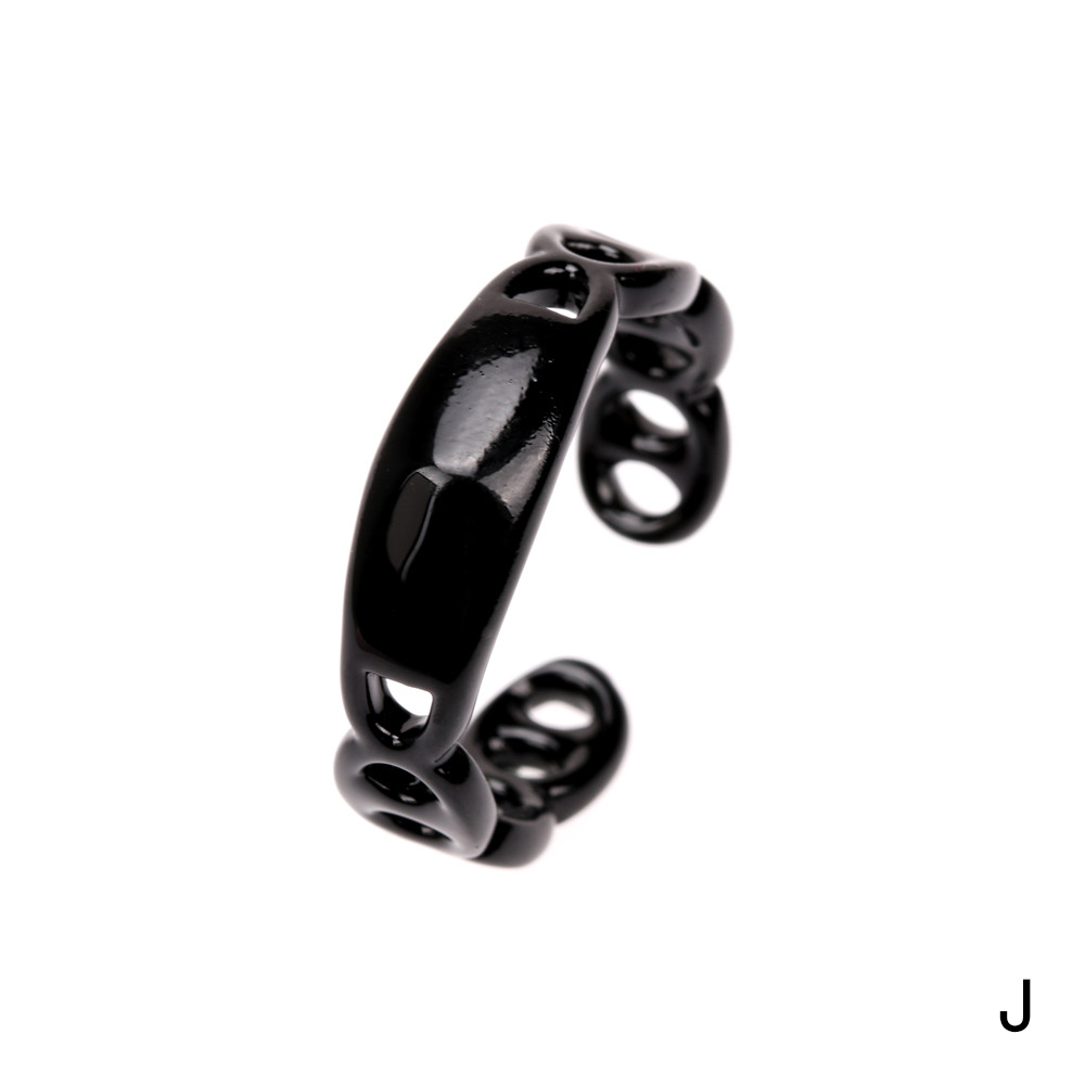 Couple Trend Alloy Open Rings Adjustable Candy Colored Hand Painted Surface Women Fashion Jewelry Factory Outlet
