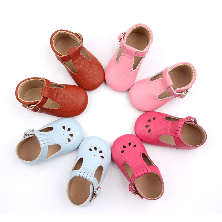 Soft Genuine Leather Baby First Walkers Toddler Shoes Girls or Boys 0-24months