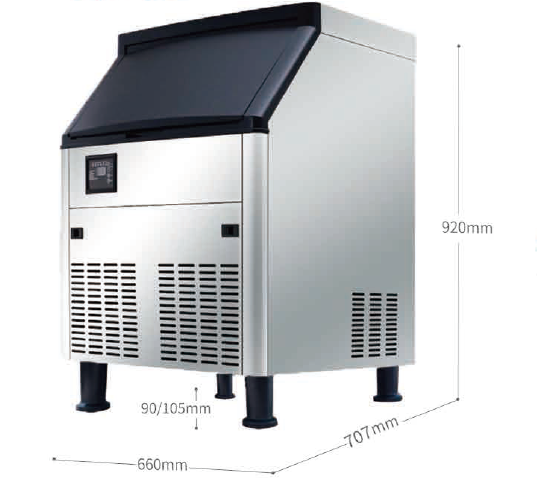 280lbs 127kg Stainless Steel Ice maker machine commercial cube ice machine portable ice maker
