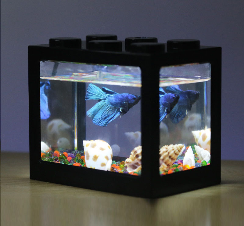 Superimposed building block combination aquarium green plant micro landscape fish tank desktop office fish tank