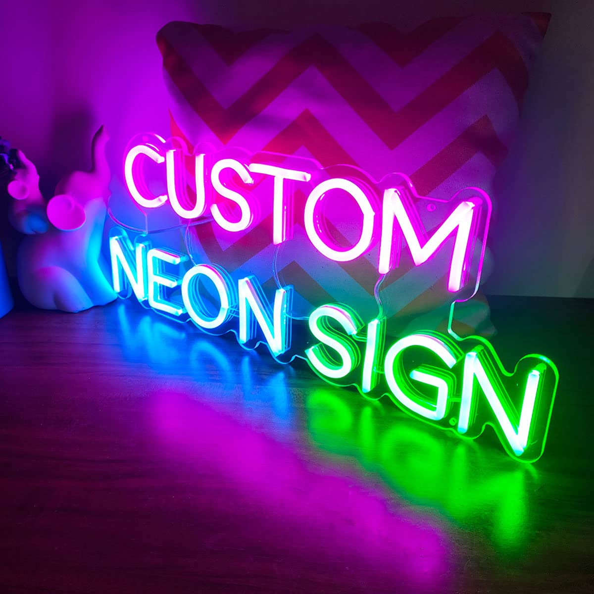 Неоновая светодиодная RGB-вывеска с бесплатным дизайном на заказ, неоновая LED-вывеска для свадебной вечеринки, спальни, магазина, ресторана, бара, клуба, игр, секса на заказ