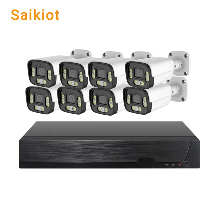 Saikiot 4 8 16 CH 4MP 5MP 8MP 4K XMEYE системы видеонаблюдения DVR NVR IP камера комплект AI человеческое лицо обнаружения POE NVR Kit