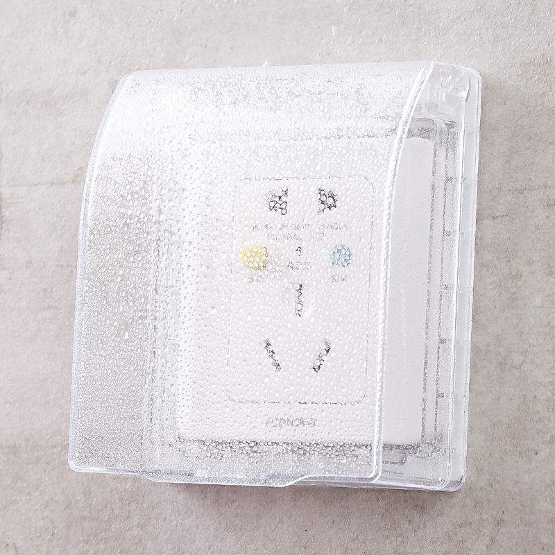 2021 domestic 86 bathroom paste switch socket protection surface cover splash proof waterproof box socket waterproof cover