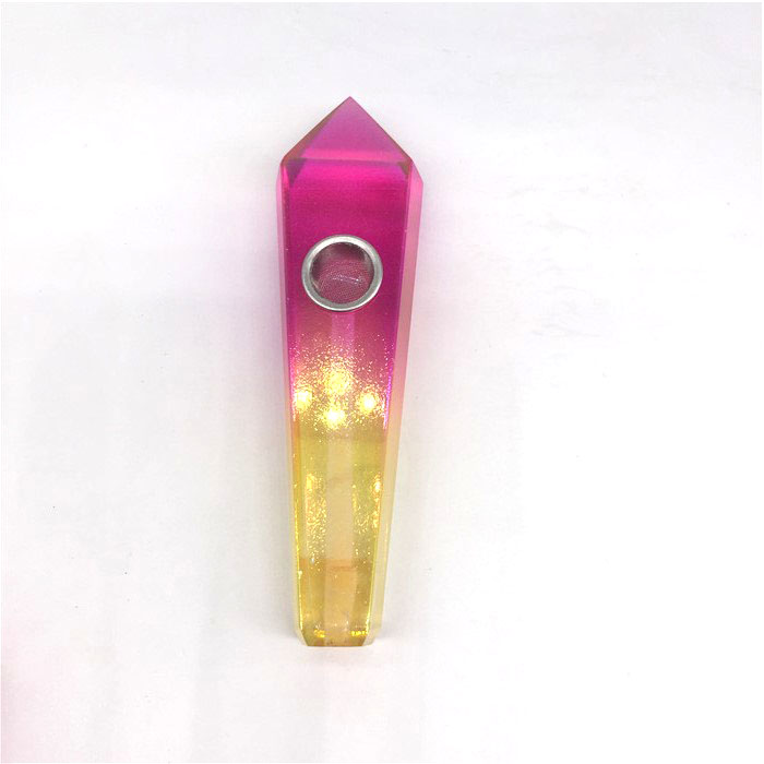 Wholesale electroplate aura quartz crystal smoking pipe