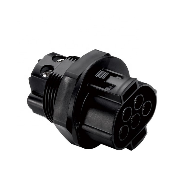 Customized Waterproof Power AC DC Connector Hot Sale 5 Pin Black II Male Female IP 68 Solar AC Cable Connector Wire Contact 50A
