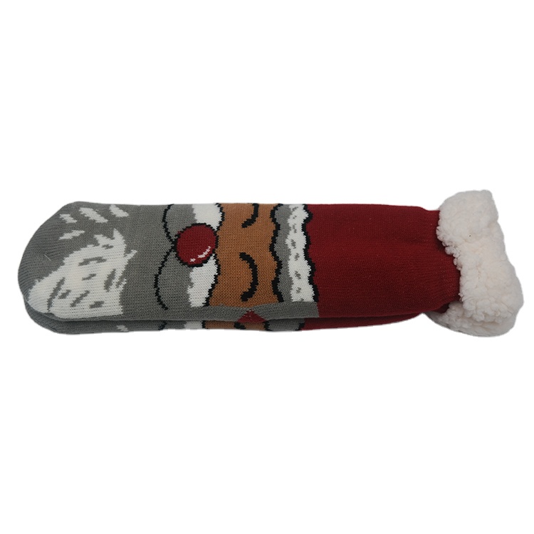 Cartoon Santa Claus indoor warm thickened knitted floor socks
