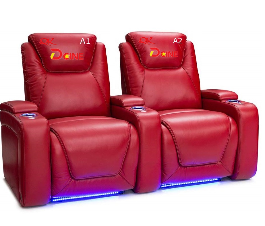 JKY Furniture Comfortable Adjustable Electric Home Theater Recliner Chair Cinema Theater Sofa Colour Optional