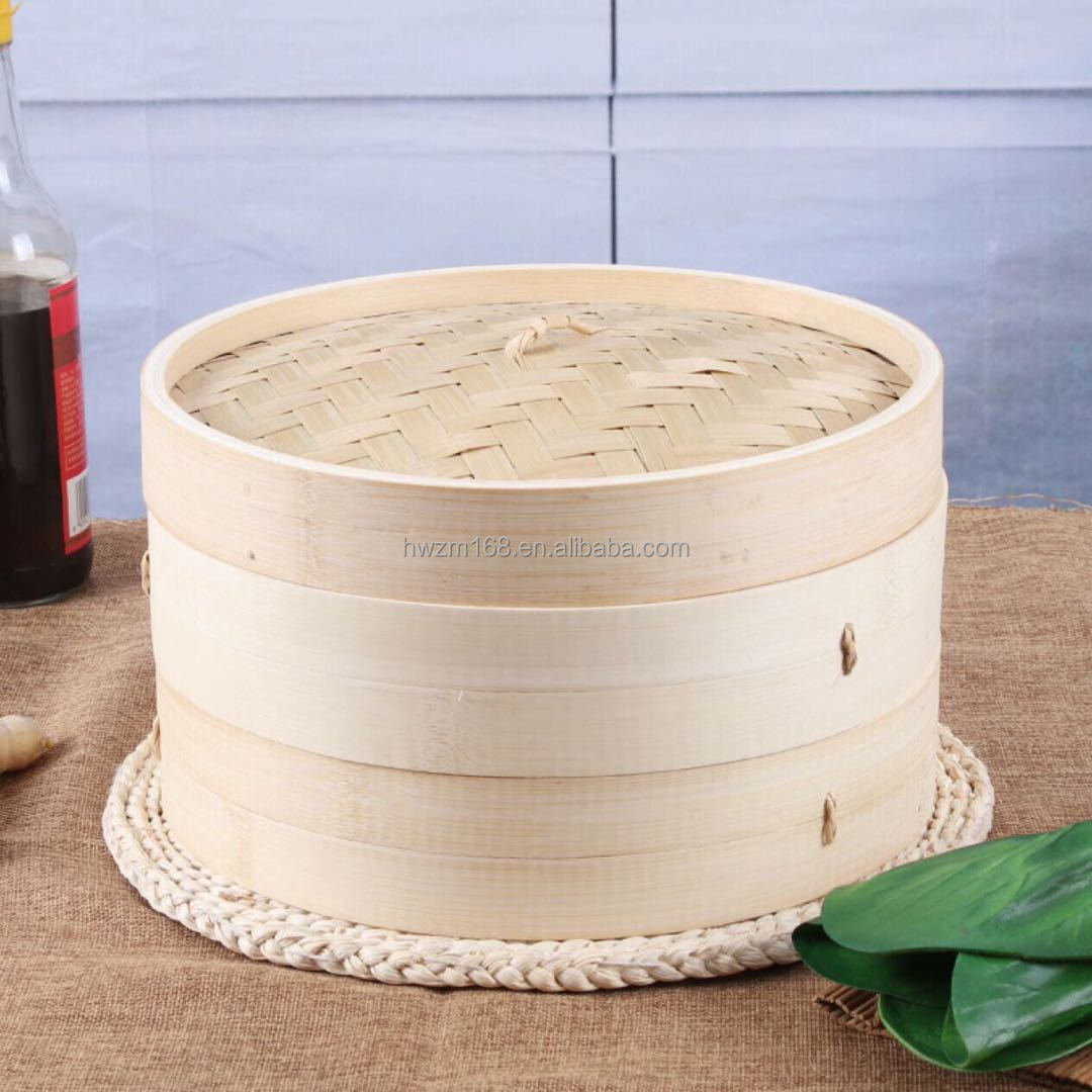 wholesale eco friendly kitchen dim sum Customize bamboo steamer