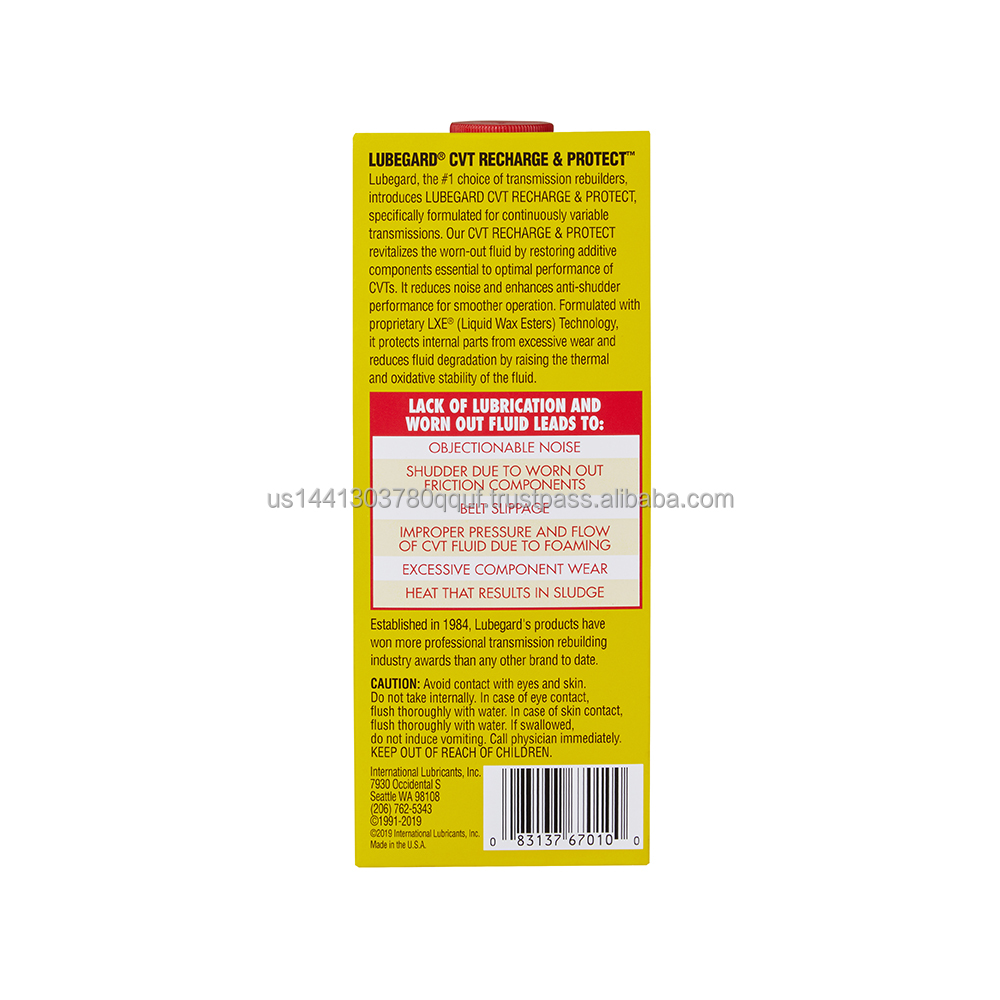 Engine Oil Transmission Lubegard CVT Fluid Protectant 67010 Oil Filling Tool Fluid Transmission