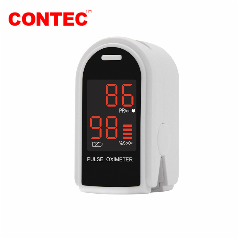 Contec CMS50DL LED Fingertip pulse oximeter blood oxygen saturation SPO2 Sensor pr hr pulse rate lanyard case