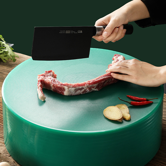 Оптовая продажа, кухонная разделочная доска для овощей, мяса, нож, доска, круглая утолщенная многослойная пластиковая разделочная доска из полиэтилена