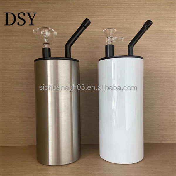 smoke shop supply Hookah cups Sublimation Blanks 22oz Stainless Steel Fatty Tumbler Travel Mug With Smoke Pipes and glass bowl
