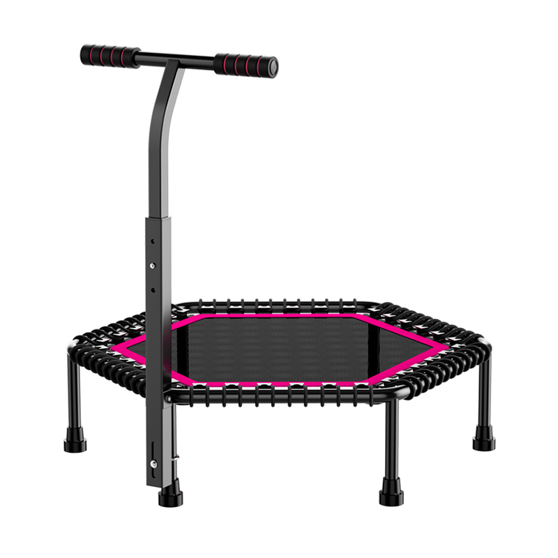 2021 Custom LOGO Hexagonal 42/50 Inch Inflatable Jump Trampoline Indoor Outdoor Small Bungee Trampoline Jumping Gym Equipment