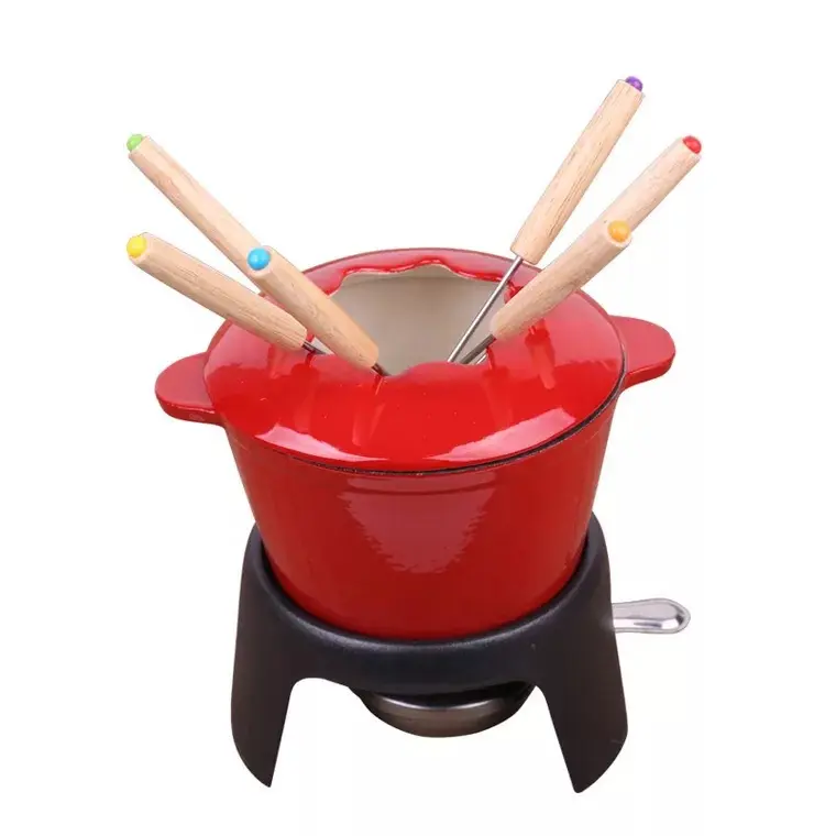 Cheese chocolate hot pot alcohol grill cast cheese cast iron single pot