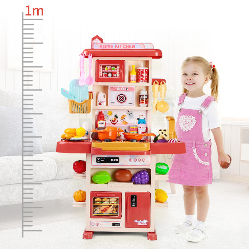 Kitchen Food Kids Toys Sets Pretend Spray Games 43PCS Mini Kitchen Toys Kids Real Cooking Sink Set Game Kitchen Toys For Kids