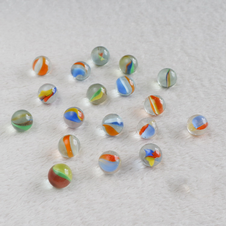 High quality 16mm tricolor marbles cat eye glass beads decorative glass ball marbles