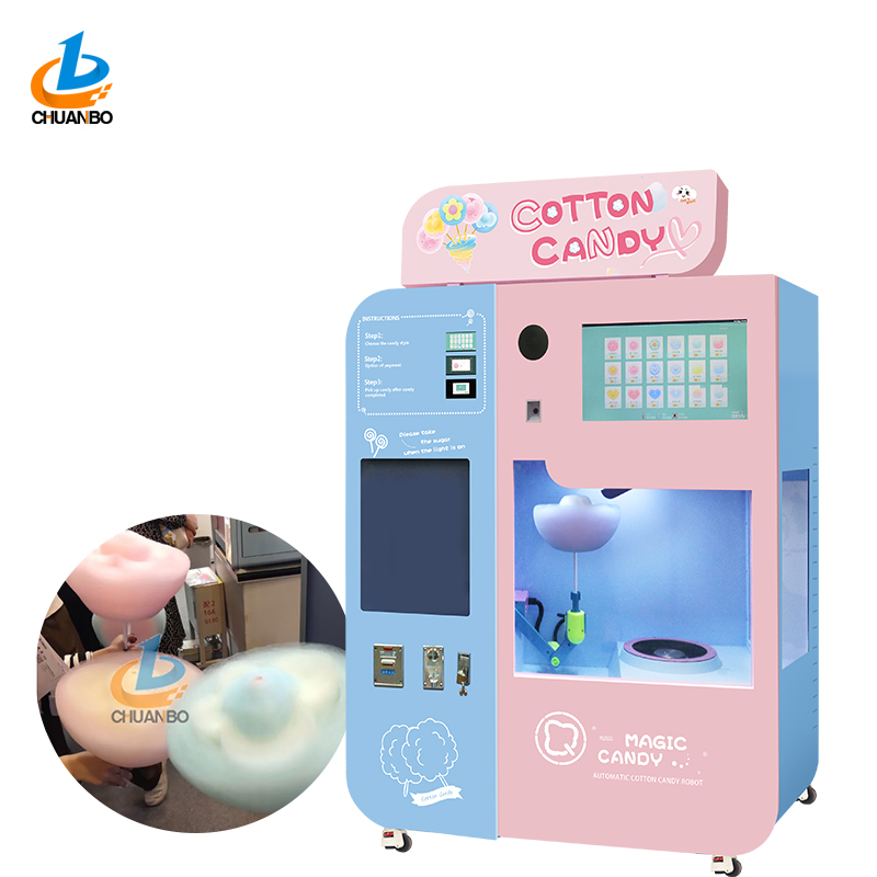 Автоматическая Cotton Candy робот Электрический сахарной ваты для приготовления сахарной ваты торговый автомат