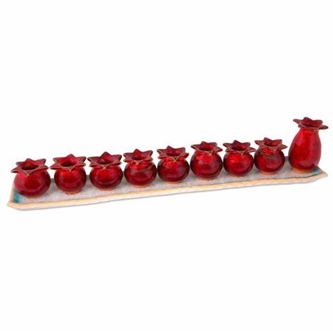 custom menorah decoration wholesale fantastic ceramic religious hanukkah menorah candle holder