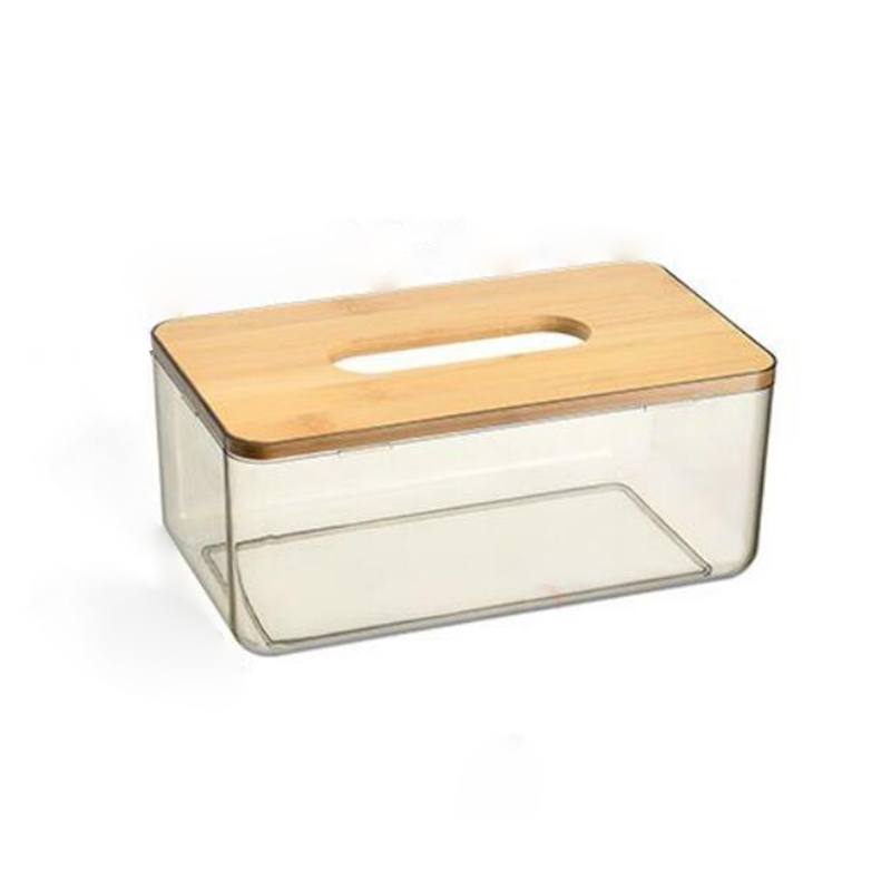 Modern PET Clear Customized Tissue Box Kitchen Ring Napkin Holder Facial Home Table Container Cover