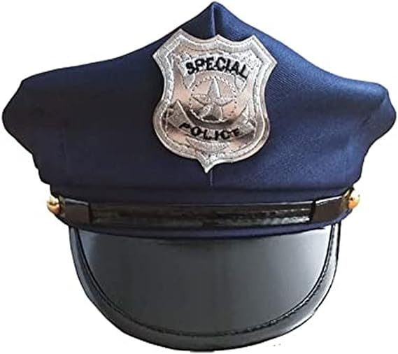 Halloween Police Hat Badge Officer Hat Cop Hat,Halloween Cosplay Party Accessories,Halloween Performance Costumes