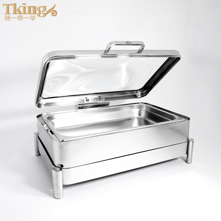 Tking luxury food warmer chafing dish buffet ware stainless steel induction chafer chafing dish