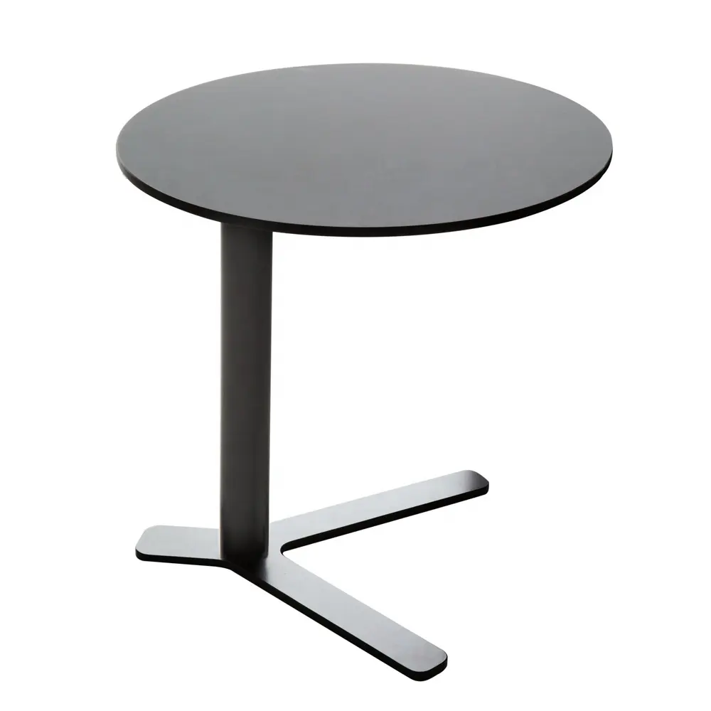Nordic modern black iron designed living room furniture metal round side table
