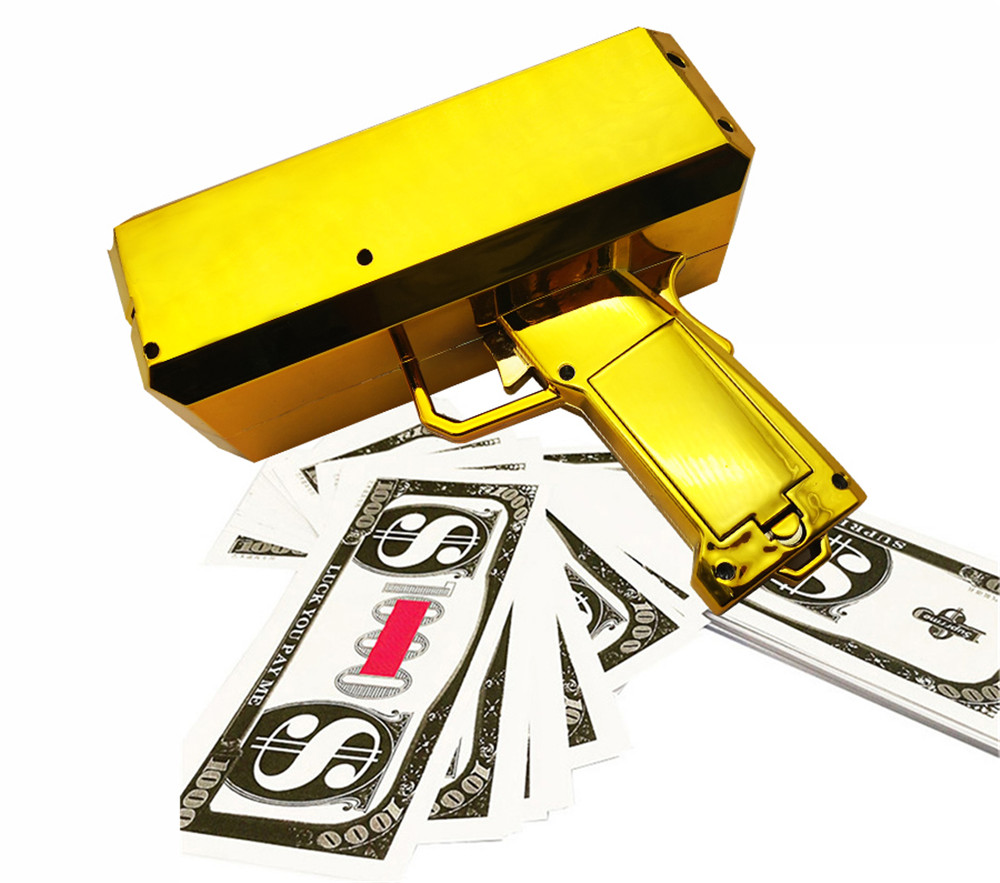 Custom Confetti Cannon Custom Dark Pink Gold Machine Spray Party Play Real Super Toy Throwing Shooter Money Gun