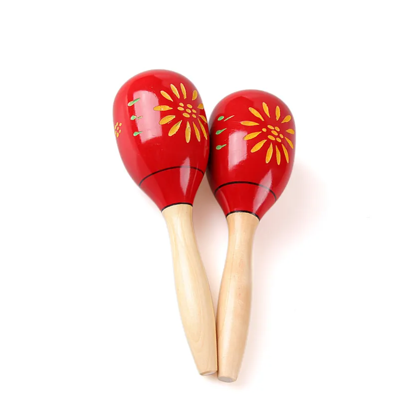 Traditional kids educational toy Orff musical instruments shakers Handmade Wooden Maracas
