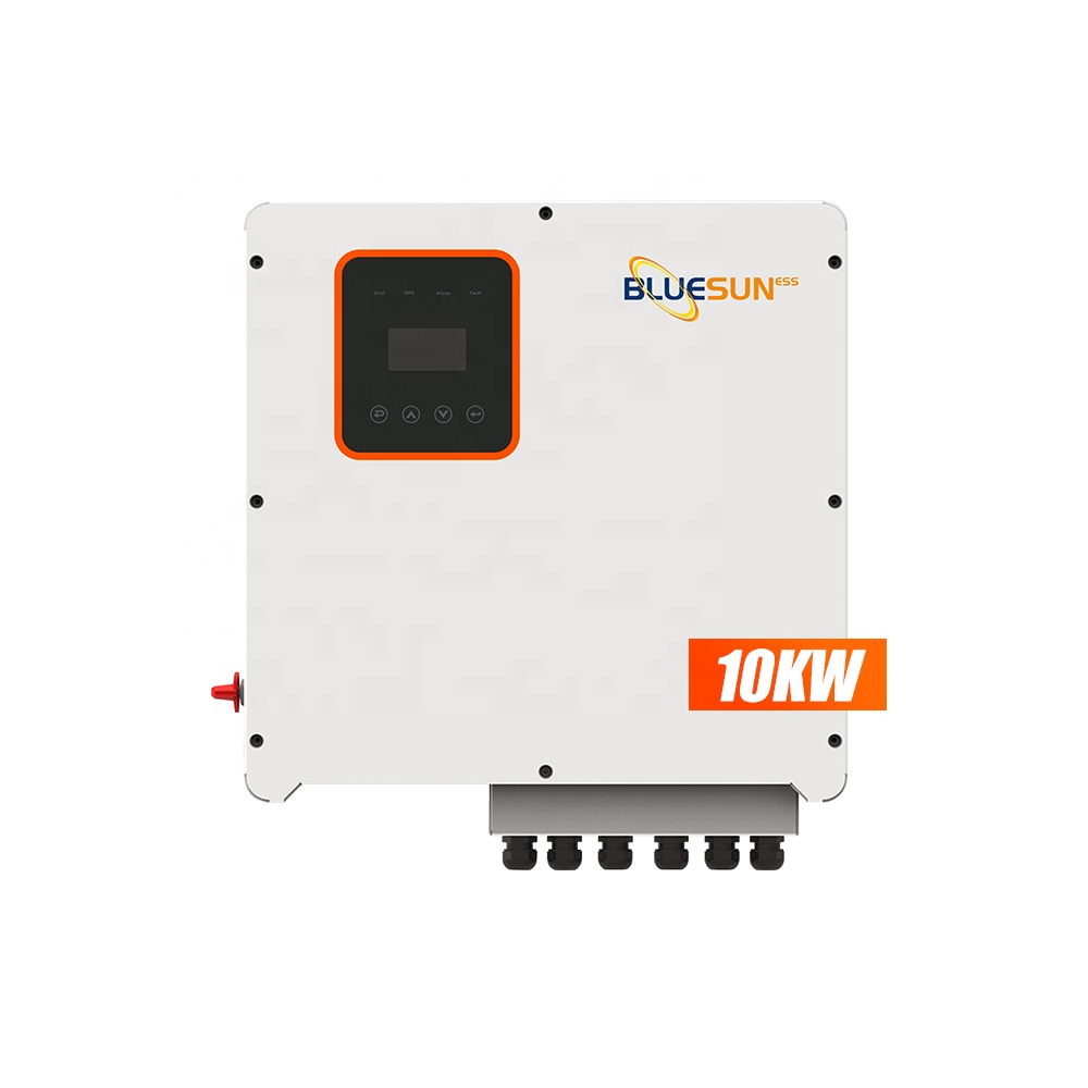 Bluesun Solar 10kw Гибридный инвертор 3 фазы настенное крепление 3 фазы Гибридный Инвертор 48В 50kwh ионно-литиевая аккумуляторная батарея
