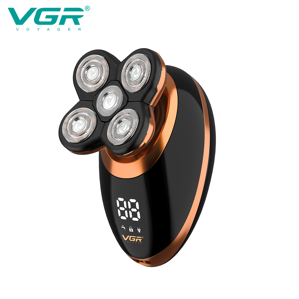 Vgr Waterproof Mini Beard Shaver Professional Oem Good Quality Electric Shaver Barber Machine Lcd Display