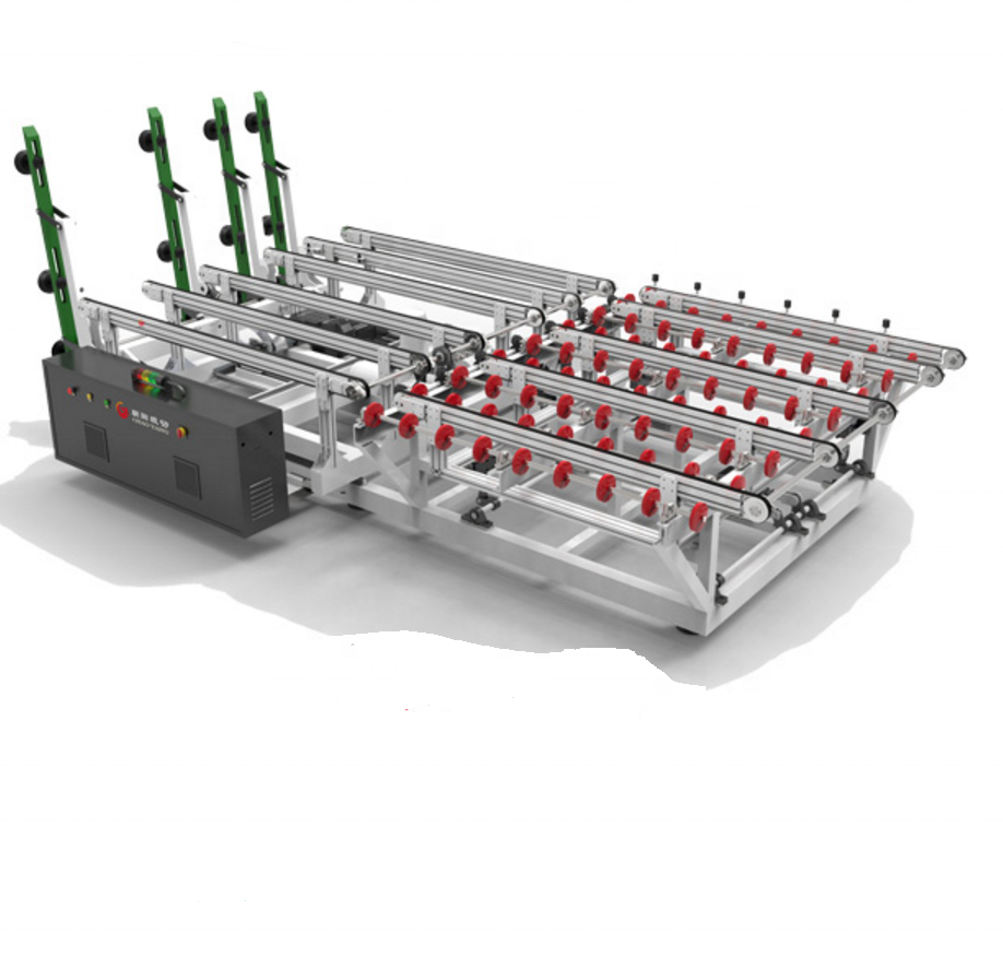 Automatic Glass Loading and Unloading table used with glass edging and cutting machine