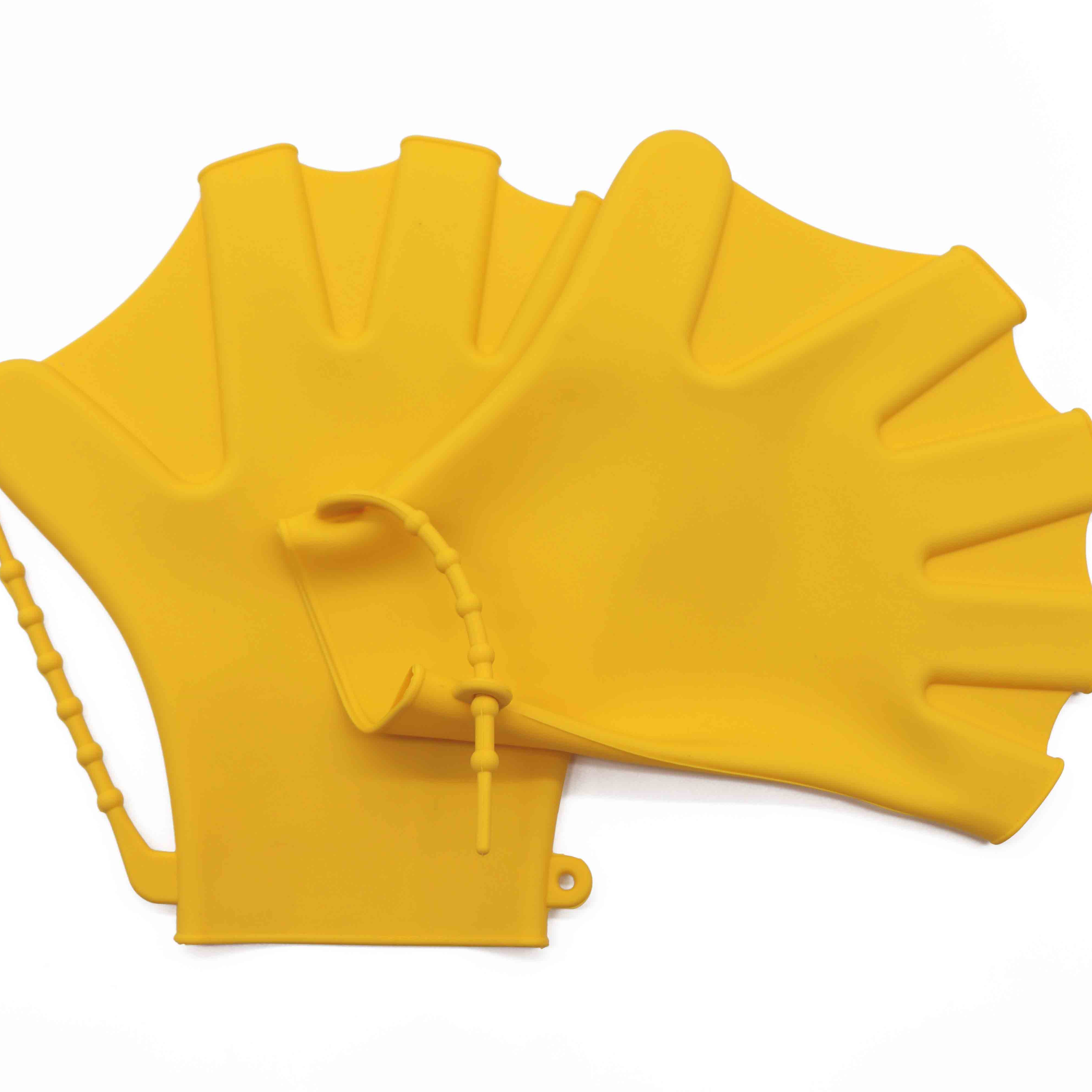 Factory Outlet custom Swim Training Finger Webbed Silicone Swimming Gloves for adults