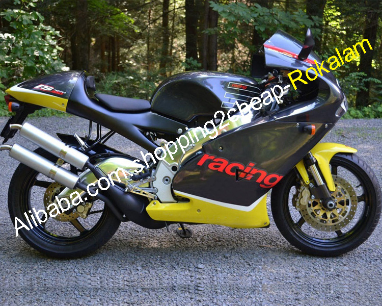 Гоночный мотоцикл для Aprilia RS250 1998 1999 2000 2001 2002 RS 250 98 99 00 01 02, желтый, черный, комплект обтекателей кузова, послепродажный набор