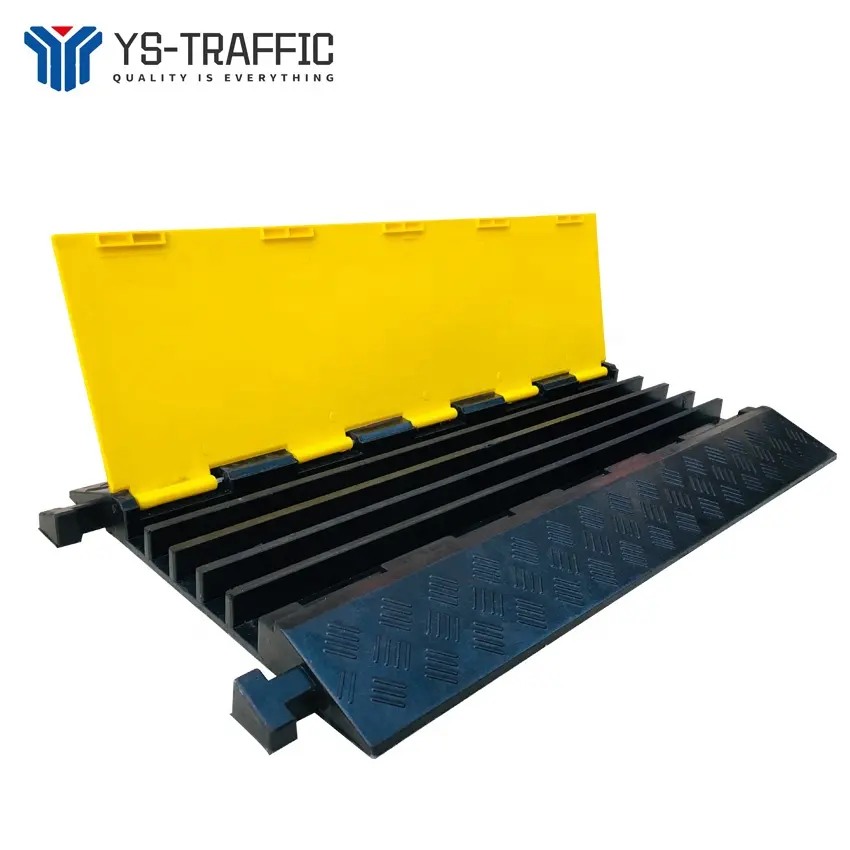5 Channel Cable Protectors Extreme Rubber Cable Ramps Cable Wire Cord Ramp WIth Extremely Good Quality