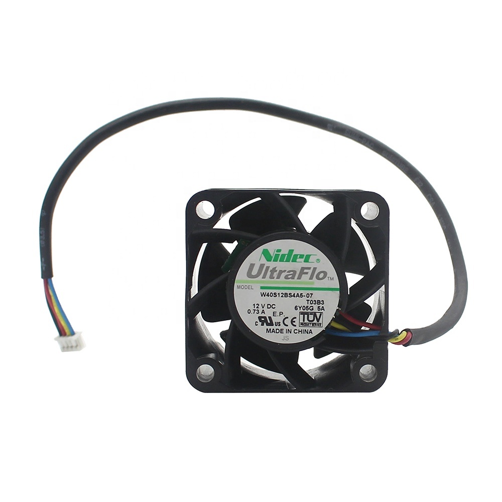 Низкая цена оригинальный NidecW40S12BS4A5-07 DC 12V 0.73A 4 см сервера шариковый подшипник охлаждающий вентилятор постоянного тока