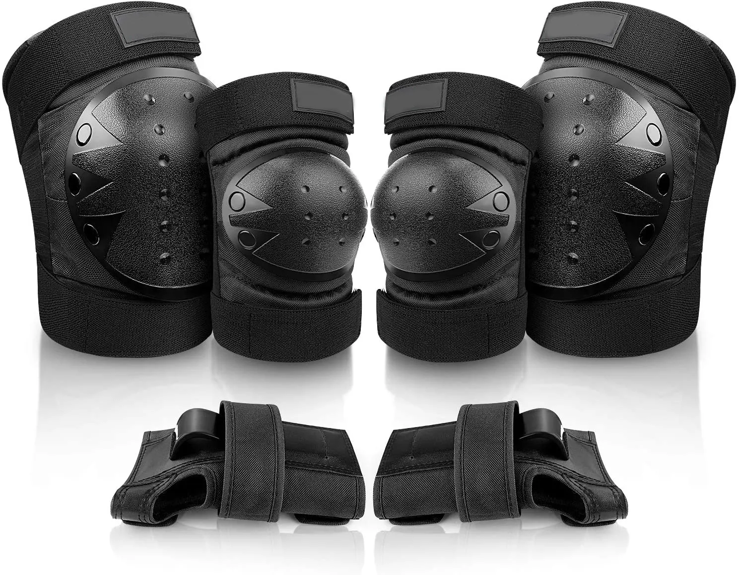 Adults Kids Bike Knee Pads Elbow Pads Wrist Guards 3 in 1 Protective Gear Sets for Skateboarding, Roller Skating Cycling Scooter