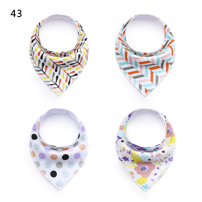 Linen Baby Bib 100% Cotton 4 Pcs Extra Soft Natural Drool For Drooling Triangle Bandana Bibs In Stock