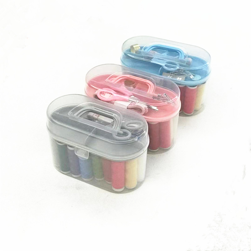 Small fresh plastic oval sewing kit, high-end supermarket household sewing tool combination sewing box