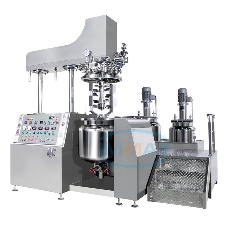 Factory supply industrial stainless steel vacuum homogenizing emulsifying stirring tank with hydraulic lifting