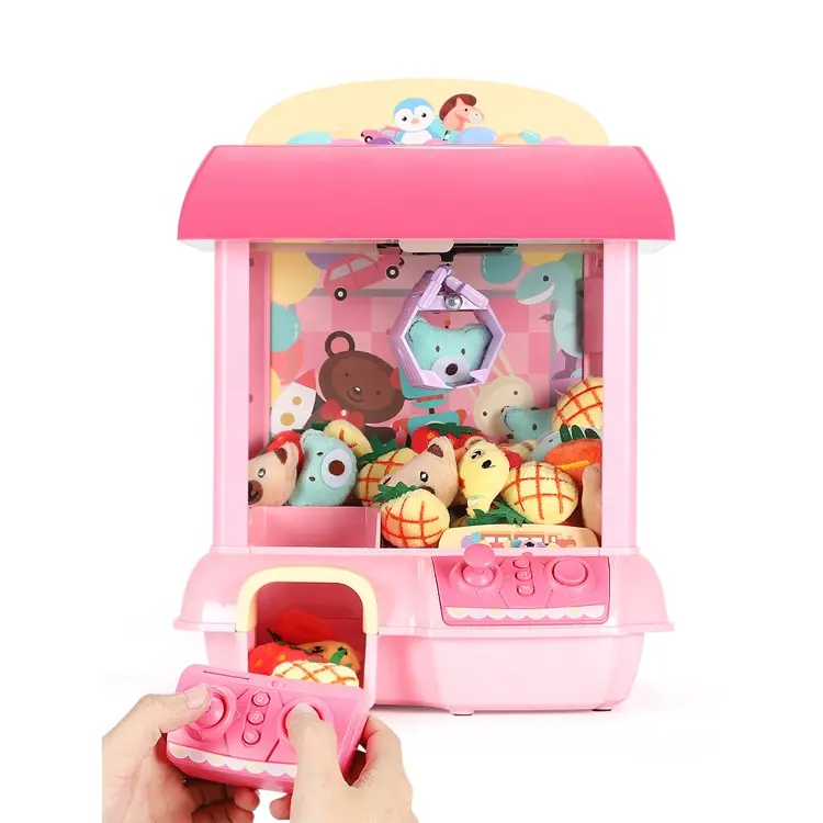 Cute kids toy funny slot doll game machine mini claw machine toy mini doll catching machine