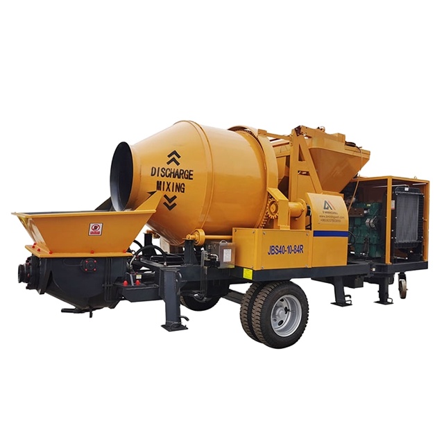 Miningwell self loading concrete mixer truck JBS40-10-84R concrete mixer with pump concrete mixer and pump