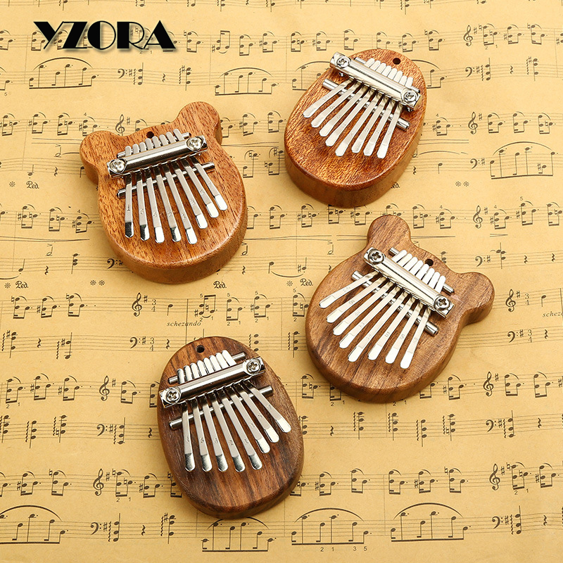 Stock factory wholesale Gift souvenir children musical instrument 8 keys kalimba mahogany wood Mbira mini kalimba thumb piano