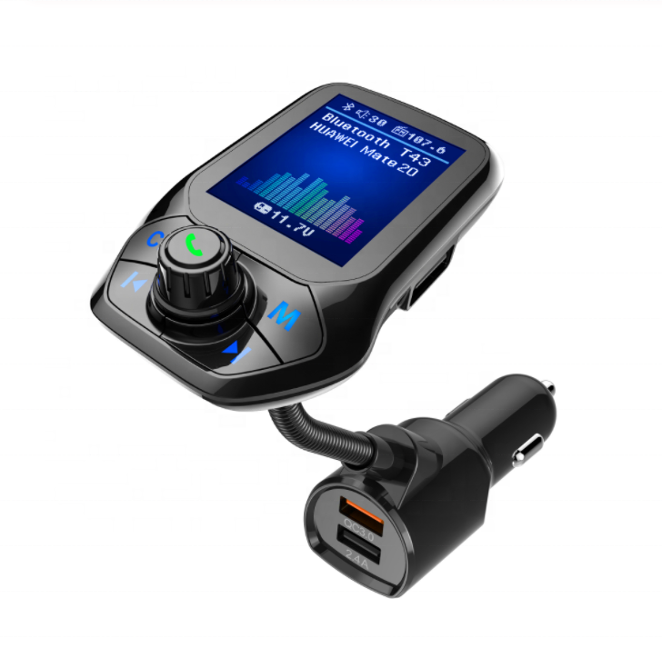 T43 1,8 "цветной дисплей Bluetooth автомобильный комплект громкой связи USB 3,0 Быстрая зарядка fm-передатчик MP3 музыкальный плеер Bluetooth автомобильный комплект